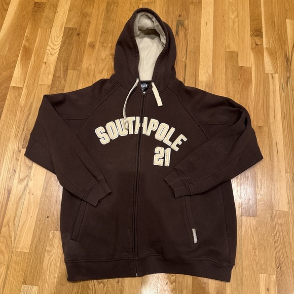 Southpole Other - South‎ Pole Zip-Up Hoodie Y2K Hip Hop Grunge Steetwear, Size XL
